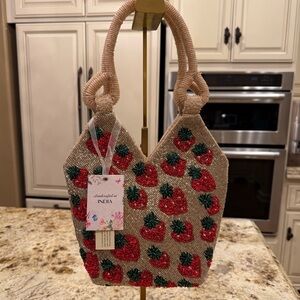Strawberry Beaded Handbag